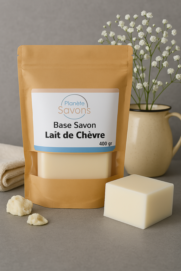 Base de Savon Melt and Pour au Lait de Chèvre sans SLS (400 gr)